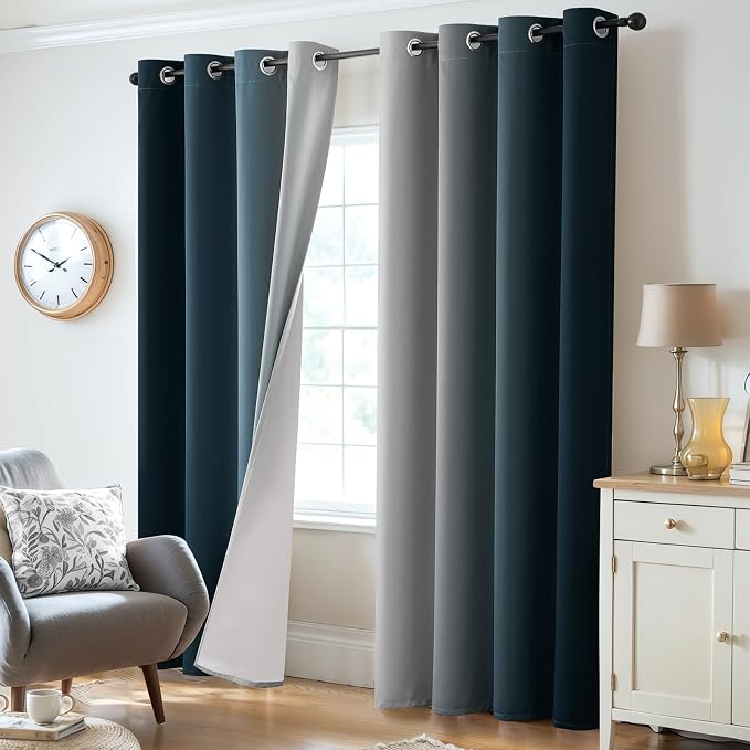 Yakamok 100% Blackout Curtains 84 Inch Length 2 Layers, Light Blocking Thermal - Image 6