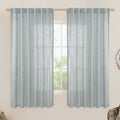 LAMIT Faux Linen Curtains 63 inches Long by LAMIT