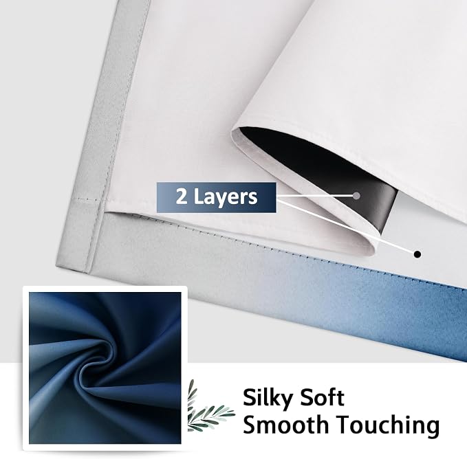 SimpleHome Ombre 100% Blackout Curtains - Image 6