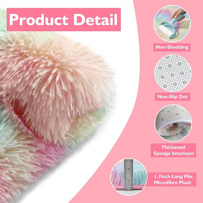 8x10 Fluffy Area Rugs for Living Room, Shag Area Rug for Bedroom, Soft Fuzzy - Image 3
