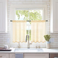 MIULEE 2 Panels Red Kitchen Tiers Half Window Sheer Curtains Rod Pocket by MIULEE