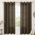 LAMIT Dark Brown 72 inch Linen Curtains by LAMIT