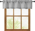 OWENIE Grey Valances for Windows 1 Pcs, Light Filtering Textured Farmhouse by OWENIE