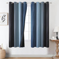 Estelar Textiler Navy Blue and Black Ombre Blackout Curtains 63 Inch Length 2 by ESTELARTEXTILER
