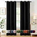 MIULEE Black Blackout Curtains for Bedroom Living Room 78 Inches Long 2 Panels by MIULEE