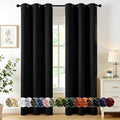 MIULEE Black Blackout Curtains for Bedroom Living Room 72 Inches Long 2 Panels by MIULEE