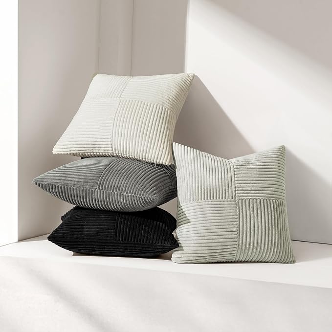 MIULEE Black Decorative Lumbar Throw Pillow Covers 14x24 Inch - Image 5