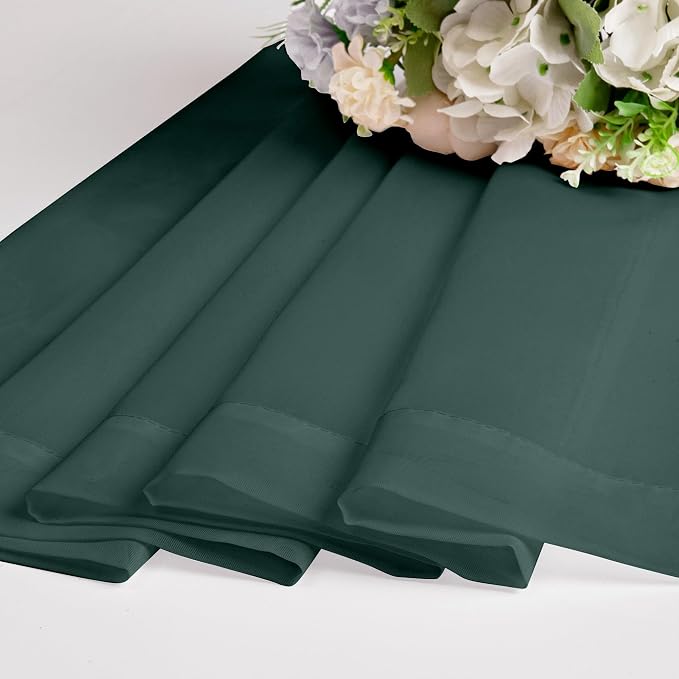 OWENIE Green Sheer Curtains 54 Inch Length 2 Panels Set - Image 4