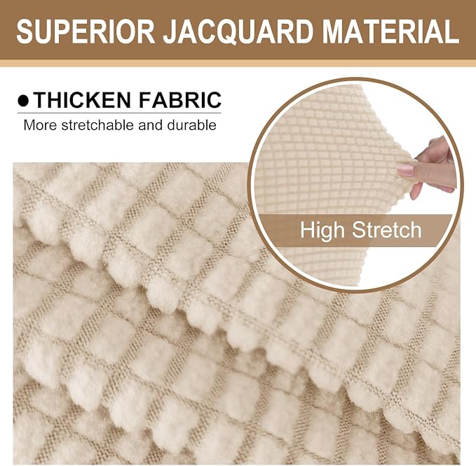 U-NICE HOME Stretch Futon Cover Armless Bed Slipcover - Image 3