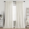 Nanspring Cream Linen Curtains 84 Inch Length 2 Panels Set by Nanspring