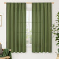 LAMIT Faux Linen Curtains 63 inches Long by LAMIT