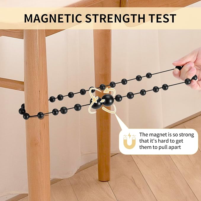 Magnetic Curtain Tiebacks, 2 Pack Curtain Holdbacks - Image 6