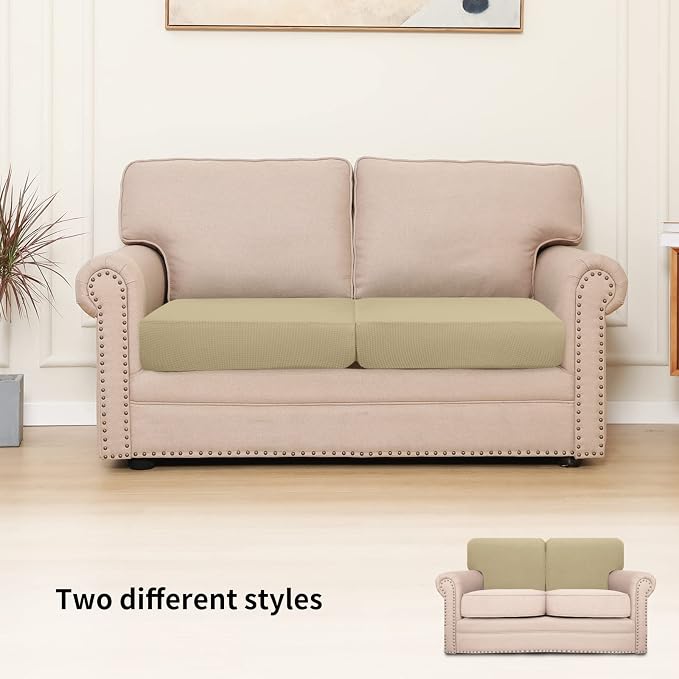 Easy-Going Stretch Individual Loveseat Couch Cushion Cover Sofa Cushion - Image 2