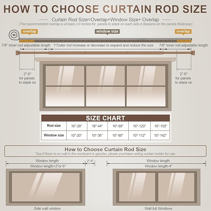 Lootkell Modern Brown Curtain Rods - Image 8