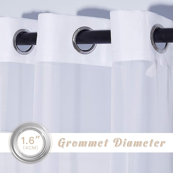 NICETOWN Sheer Small Curtains 48 inch Length 2 Panels, Grommet Short Curtains - Image 3