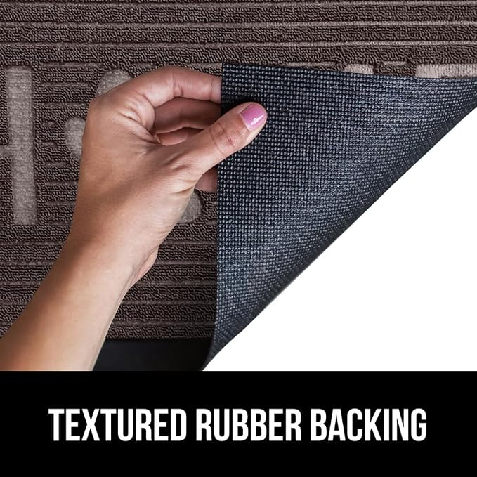 GORILLA GRIP 100% Waterproof All-Season WeatherMAX Doormat, US Designed Natural - Image 5
