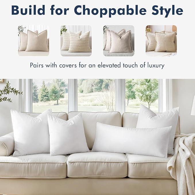 MIULEE 26x26 Euro Pillow Inserts, Decorative Fluffy Throw Pillow Inserts Cotton - Image 4