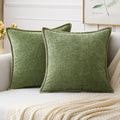 MIULEE Pack of 2 Couch Throw Pillow Covers 16x16 Inch Sage Green Farmhouse by MIULEE
