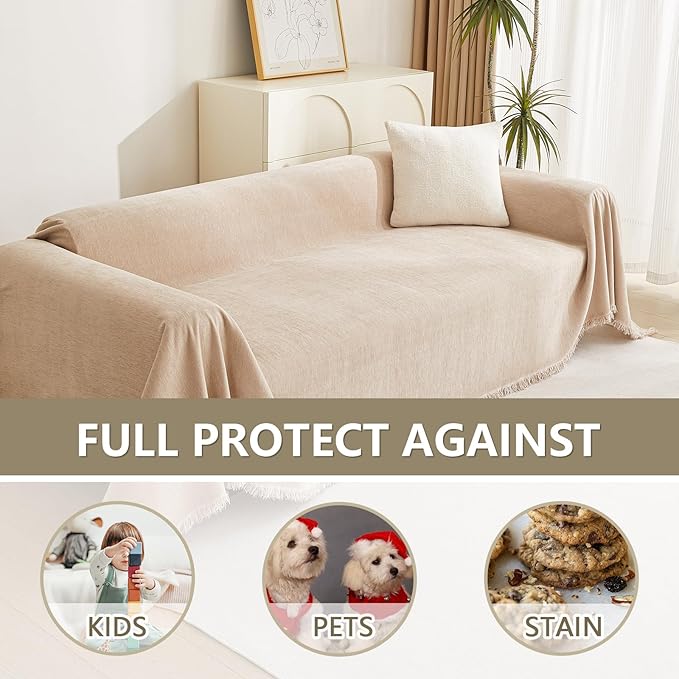 MYSKY HOME Couch Cover 2 Cushion Sofa - Image 4