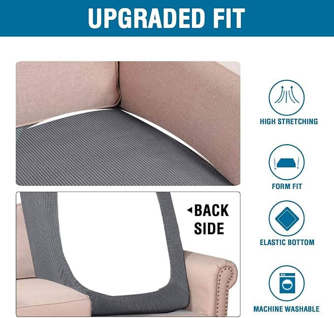 H.VERSAILTEX Super Stretch Individual Chaise Cover Sectional Couch Covers - Image 6