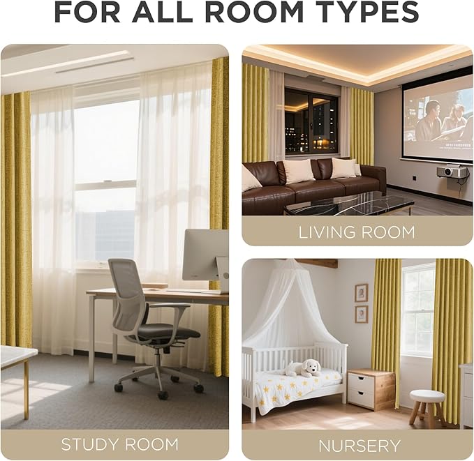 Joydeco Linen Blackout Curtains - Image 8