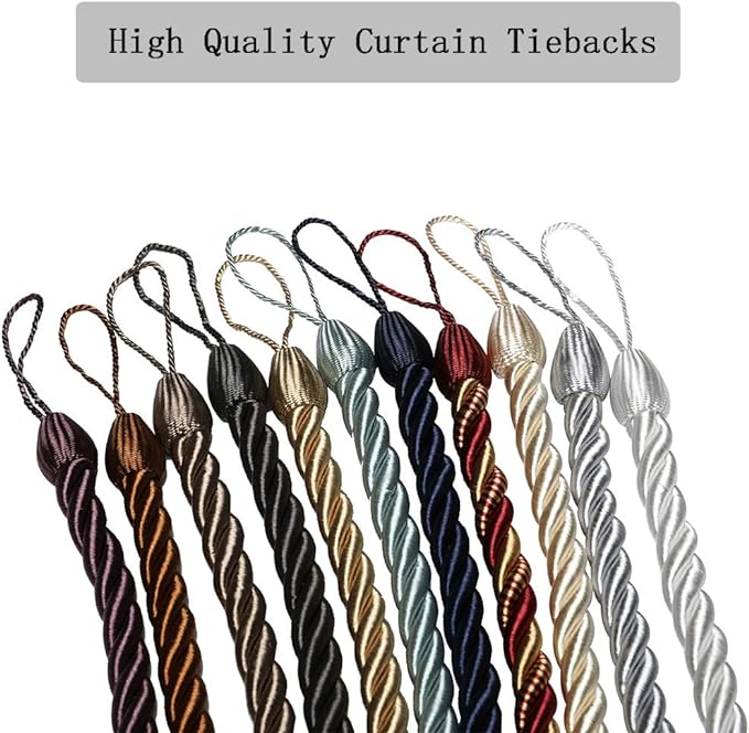BEL AVENIR Curtain Rope Tiebacks, Drapery Rope Holdbacks - Image 6