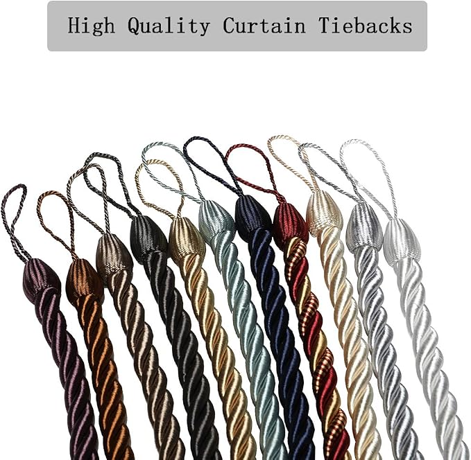 BEL AVENIR Curtain Rope Tiebacks, Drapery Rope Holdbacks - Image 6