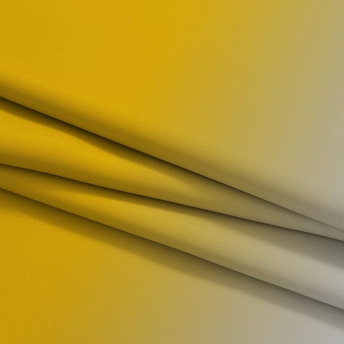 Yakamok Yellow Ombre Curtains 84 Inches Long, Light Blocking Gradient Color - Image 6