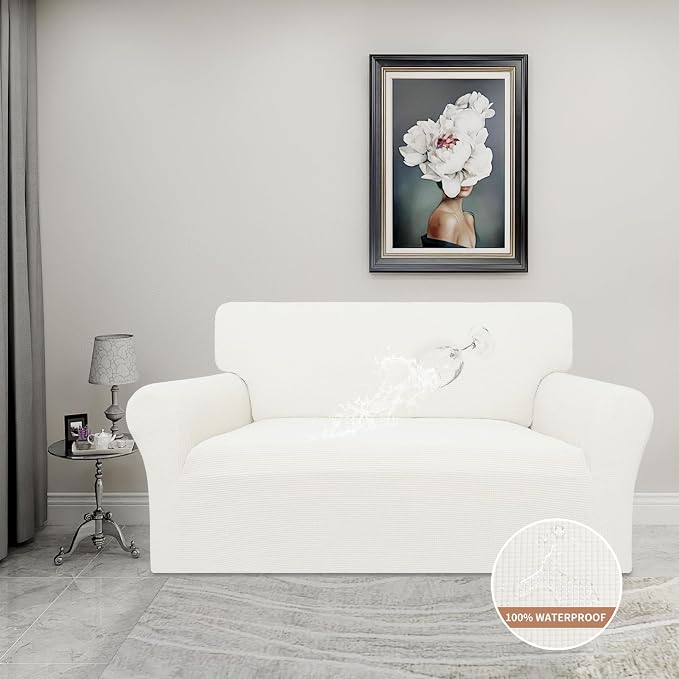 Easy-Going 100% Waterproof Oversized Loveseat Couch Cover, Dual Waterproof Sofa - Image 2