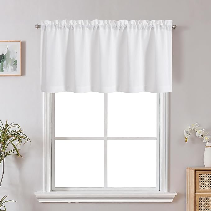 Chyhomenyc White Short Curtain Valance by Chyhomenyc