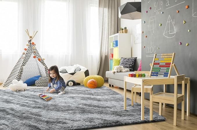 TWINNIS Super Soft Shaggy Rugs Fluffy Carpets, 4x5.9 Feet, Indoor Modern Plush - Image 4