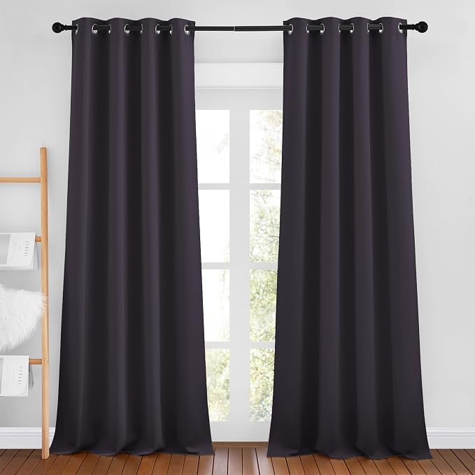 NICETOWN Greyish Purple Room Darkening Curtains by NICETOWN