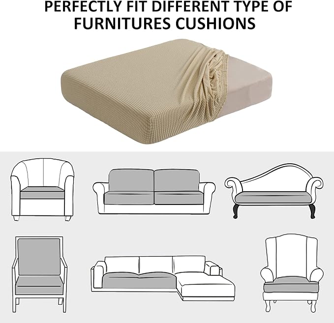 Water Repellent Sofa Cushion Covers, Stretch Sofa Seat Covers, Furniture - Image 7