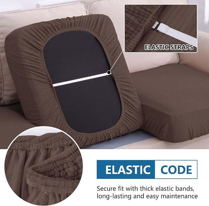 hyha Waterproof Couch Cushion Covers, Sectional Sofa Cushion Slipcovers L Shape - Image 4
