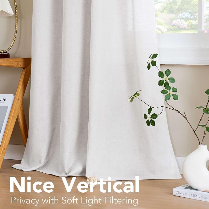 H.VERSAILTEX 2 Pack Ultra Luxurious High Woven Linen Elegant Semi Sheer - Image 7