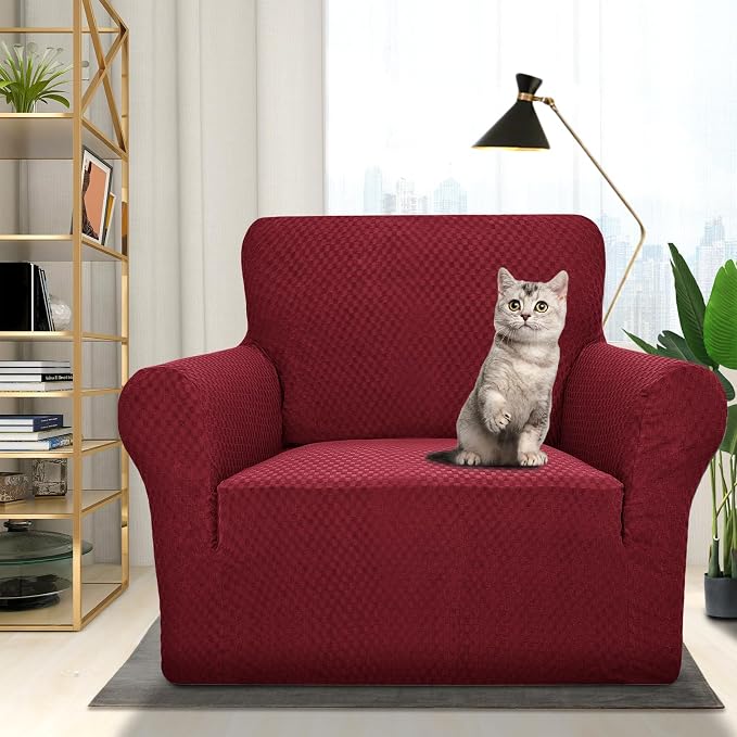 ZNSAYOTX 1 Piece Jacquard Chair Slipcovers - Image 2