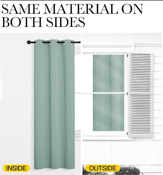 NICETOWN Modern Blackout Curtains Noise Reducing, 2 Panels, W42 x L54, Thermal - Image 5