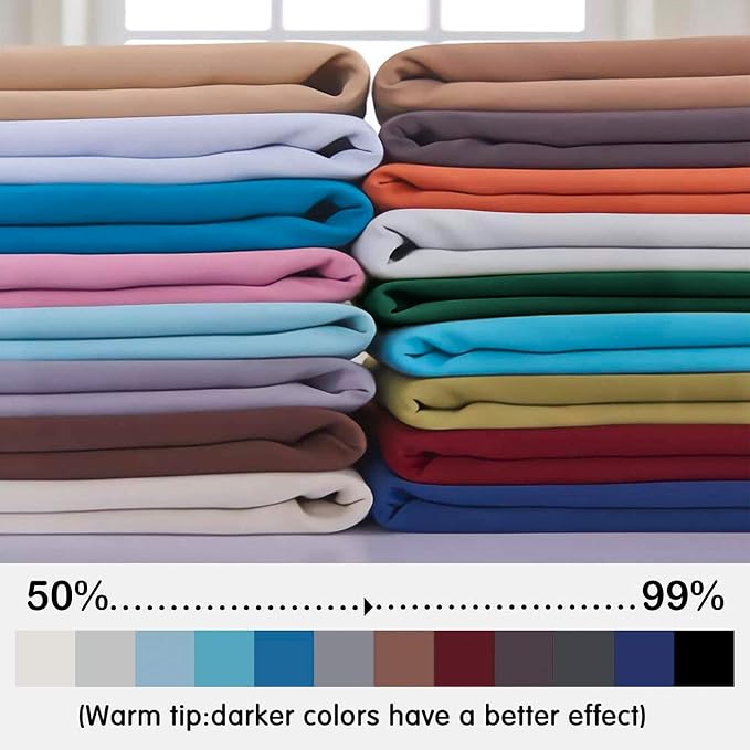 Yakamok Blackout Curtains Room Darkening Thermal Insulated Grommet top Window - Image 6