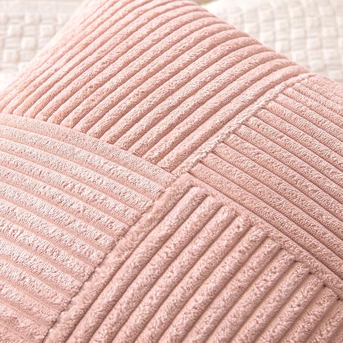 MIULEE Pink Decorative Throw Pillow Covers 20x20 Inch - Image 2