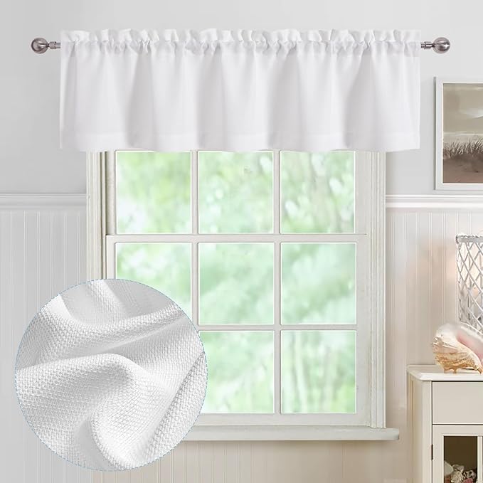 Chyhomenyc White Short Curtain Valance by Chyhomenyc