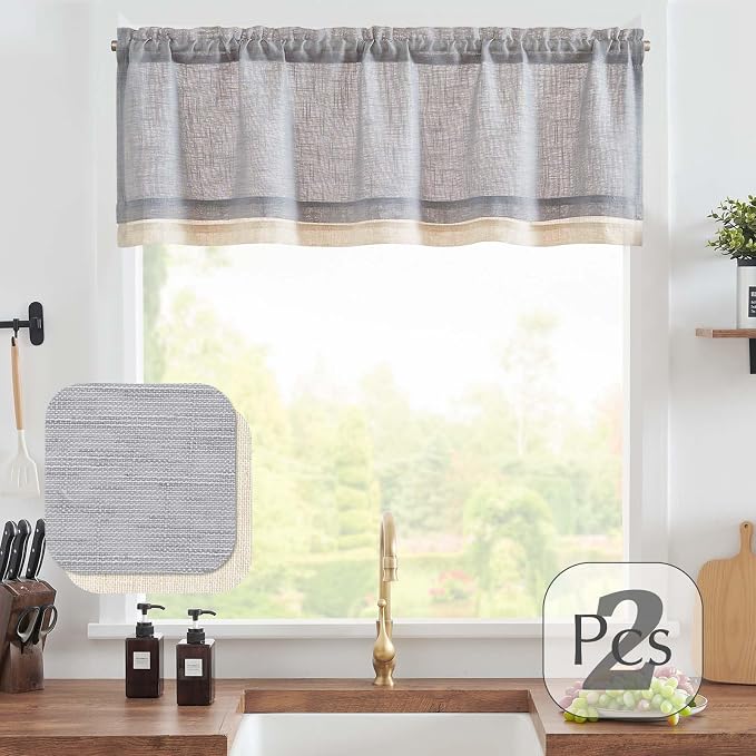 jinchan Linen Farmhouse Valances - Image 4