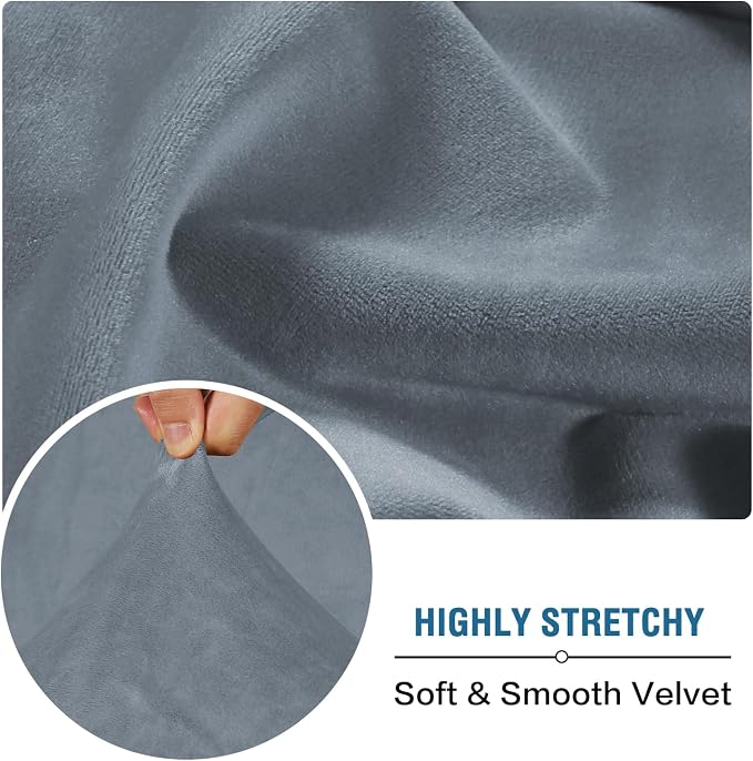 H.VERSAILTEX Velvet Stretch Individual Couch Cushion Cover Plush Cushion - Image 5