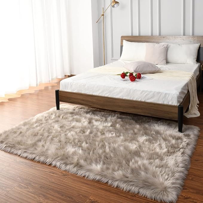 LOCHAS Soft Fluffy Faux Fur Rugs - Image 4