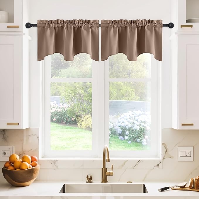 NICETOWN Kitchen Blackout Valances by NICETOWN