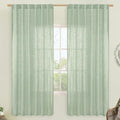 LAMIT Fresh Green 72 inch Linen Curtains by LAMIT