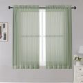 OWENIE Sheer Curtains Sage Green, Light Filtering by OWENIE