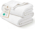 Bedsure GentleSoft Fleece Throw XL Blanket White by BEDSURE