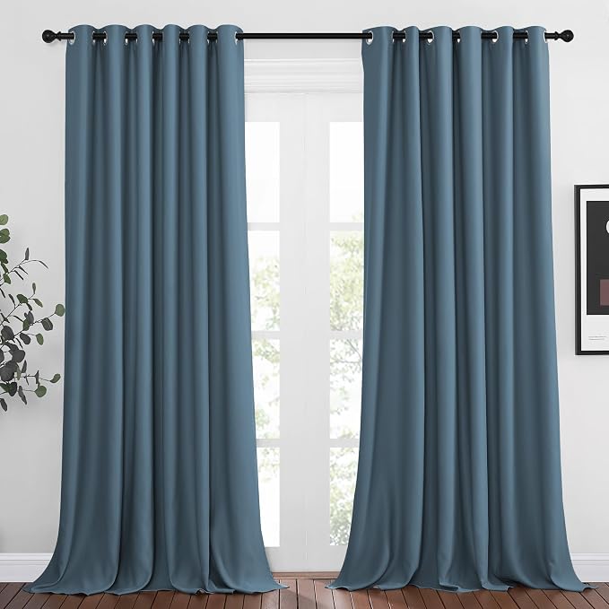 NICETOWN Smoky Blue Curtain Panels by NICETOWN