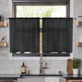youleyar Solid Sheer Rod Pocket Curtain Voile Draperies 2 Panels White Beige by Youleyar