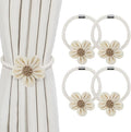 KLOGTSIND Magnetic Curtain Tiebacks, 4 Pack Flower Curtain Holdbacks by KLOGTSINDDirect